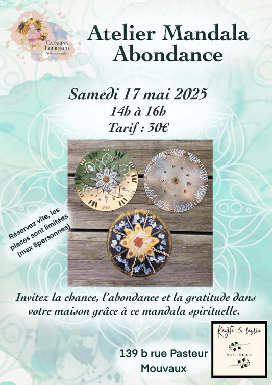 Atelier Mandala d'Abondance à Mouvaux – Éveillez votre potentiel créatif et énergétique